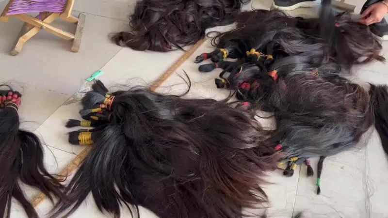 Collected raw braids — factory video preview